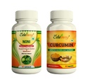 Curcumin Extract (Curcuma longa) 60 Capsules and Noni (Morinda citrifolia) 60 Capsules- (Pack of 1)