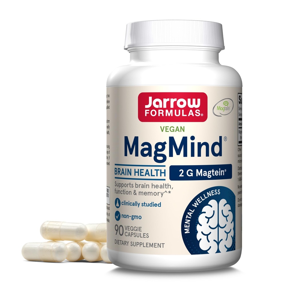 Jarrow Formeln Alpha GPC 300mg Gehirn Funktion Unterstützung & MagMind Magnesium Gehirn Gesundheit Kapseln