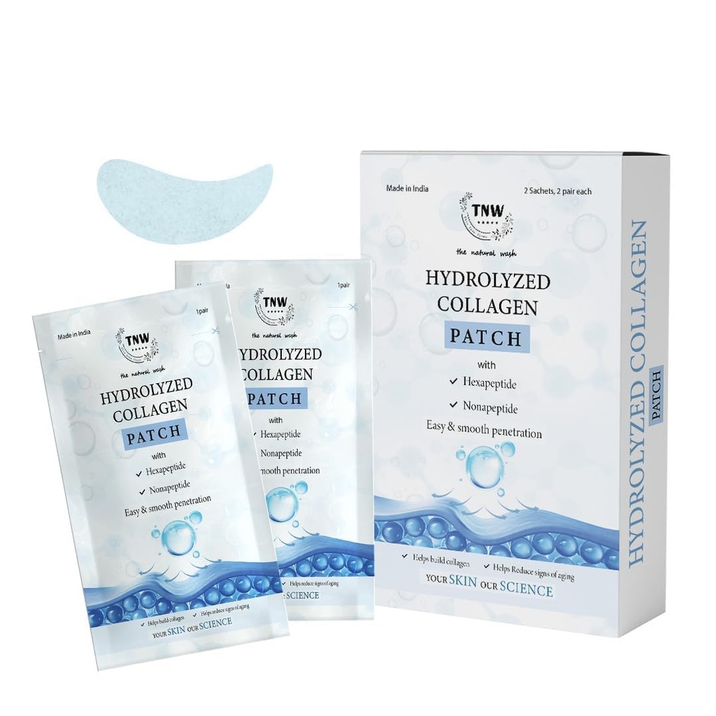 TNW-The Natural Wash Hydrolyzed Collagen Melting Patch | Firm & Fresh skin | Unique self dissolving patch | Korean Patch for Glowing Skin|Hydrates & brightens | 4pcs/2 pair