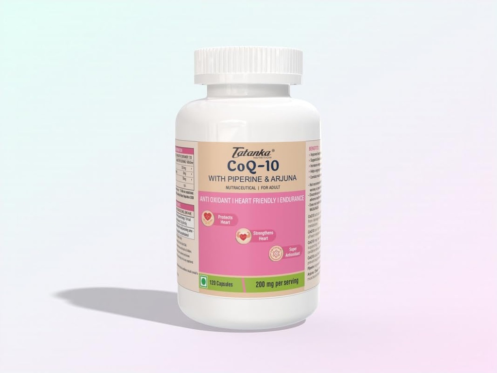Coq10 With Piperine and Arjuna Chall Ext Veg Supplement Capsules (120 Capsules)