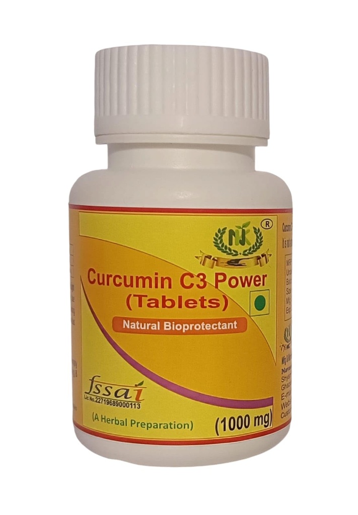 Healthcare Curcumin C3 Power Tablets with Antioxidant and Anti-Inflammatory Properties - Herbal Supplement