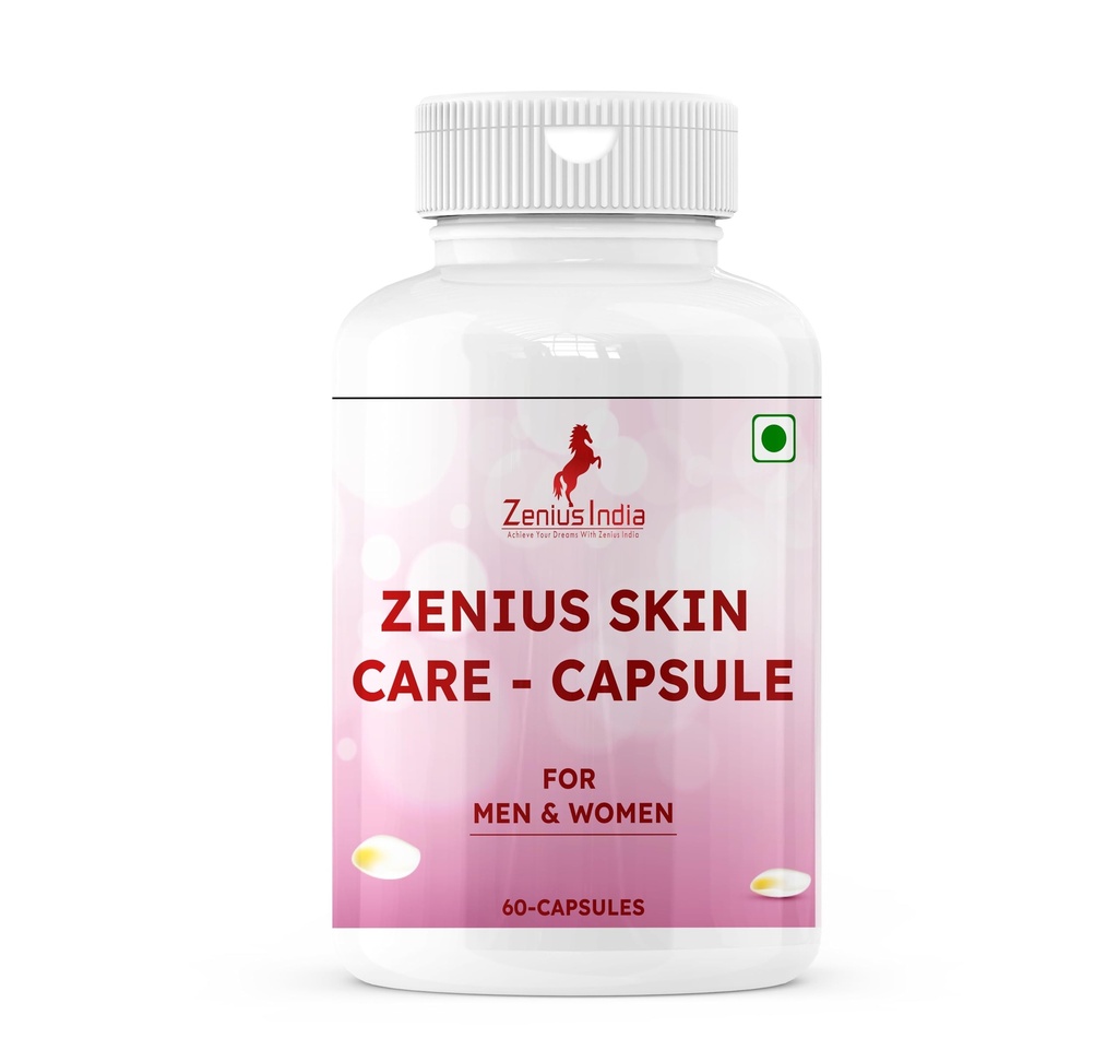 Zenius Skin Care Capsule | Ayurvedic Glow Supplement with Amla, Neem, Giloy & Manjeeth | Daily Skin Nourishment & Skin Radiance for Men & Women |60 Capsules