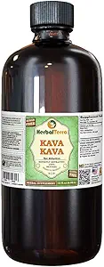 Kava Kava (Piper Methysticum) Glycerite, Estratto liquido privo di alcool di radice secca (Nome: HerbalTerra, Proudly Made in USA) 32 fl.oz (0.95 l)
