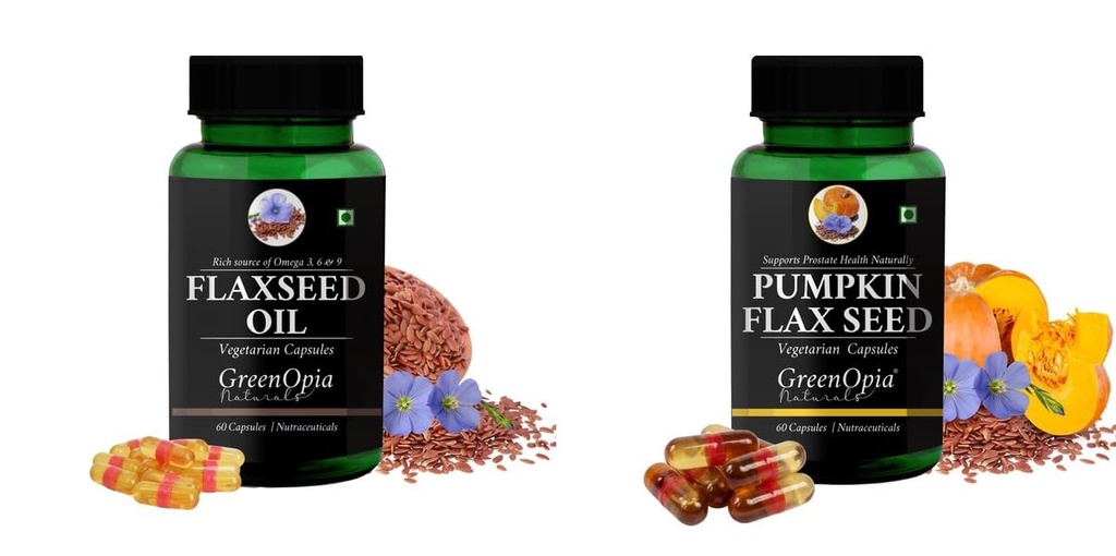 Flax Seed Oil Pumpkin Wellness Daily Vitality |60 CAPSULES
