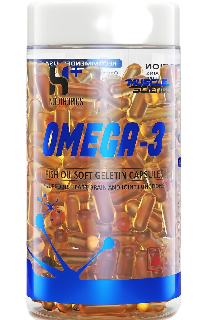 Omega 3 Fish oil capsules | 1000mg Capsules With Fish Oil - EPA + DHA Enriched - 90 Capsules For Men & Women For Healthy Brain, Heart, Eyes And Joint Health