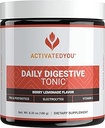 ACTIVATEDYOU Daily Digestive Tonic Kombucha - Unterstützung Gesunde Verdauung & jugendliche, lang anhaltende Energie- Präbiotische Faser, Probiotika, Postbiotika, Vitamin C, Berry Lemonade Flavor (30 Portionen)