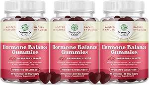 Équilibre hormonal pour les femmes Gommies de tous les âges - Supplément de soutien PMS pour les femmes de réglementer le cycle menstruel et l'équilibre hormonal Ménopause et échangistes d'humeur avec vitamine B6 et Dong Quai - 60 Chews - 3 pack