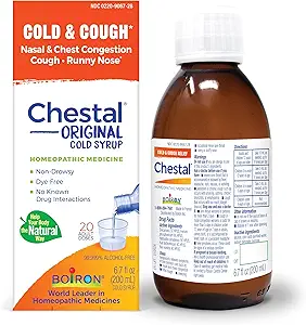 Boiron Chestal Erwachsene kalt und Husten Syrup für Nasal und Chest Congestion, Runny Nose und Sore Throat Relief - 6.7 Fl oz