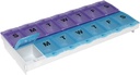 EZY DOSE (14-Day) AM/PM Pille Case, Medizin Planner, Vitamin Organizer Box, 2X-Large Locking Comparts zur sicheren Verschreibung Medikamente und Verhütung zufälliger Verwürfe, Farbe Mai Vary, BPA kostenlos
