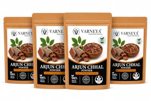 Naturals Organic Arjun Chhal (Terminalia Arjuna) 100g | Premium Dried Arjuna Bark | 100% Pure Natural Ayurvedic Herb | Chemical-Free | Ideal for Herbal Tea, Kadha & Traditional Herbal Preparations (Pack OF 4)
