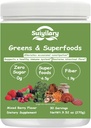Greens Superfoods Poudre pour la santé digestive, sans sucre Super Greens Poudre, Spiruline, Chlorella pour Bloating & Gut Support, Soutien quotidien pour les femmes, 30 portions, Berry mélangé