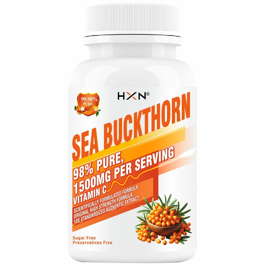 HXN Seabuckthorn Sea Buckthorn 1500mg -60 tablets