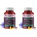 Carbamide Forte Cold Pressed Flaxseed Oil Capsules 1250mg Omega 3 6 9-60 Capsules (Pack of 2)