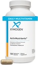 XYMOGEN ActivNutrients with Iron and Copper - Multivitamin Multimineral for Wellness, Immune, Energy and Mood Support - Minerali Chelati + Vitamine B attive con Folate (120 capsule)