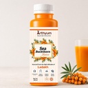 Arthyum Sea Buckthorn Juice Pulp Concentrate 300ml | Cold Pressed Rich In Omega 3,6,7,9 | Natural Vitamin C, Antioxidants | Immunity Booster, Skin Glow, Gut Health Support Herbal Juice | Sourced From Ladakh | Make 50 Glasses | Natural Health Drink | No Added Sugar