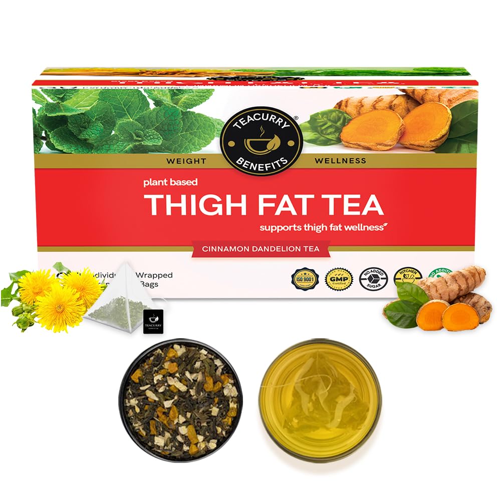 TEACURRY Thigh Fat Hibiscus Tea (1 Month Pack, 30 Tea Bags)-Helps To Reduce Thigh Fat For Both Men Women,100 Grams