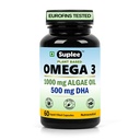 Suplee Plant Based Omega 3 Algae Oil 1000mg with 500mg DHA | 60 Capsules