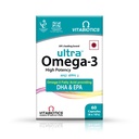 Ultra Omega-3 Capsules | Omega-3 Fatty Acid Supplement with DHA & EPA | 30 Capsules