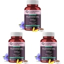 Carbamide Forte Cold Pressed Flaxseed Oil Capsules 1250mg Omega 3 6 9-60 Capsules (Pack of 3)