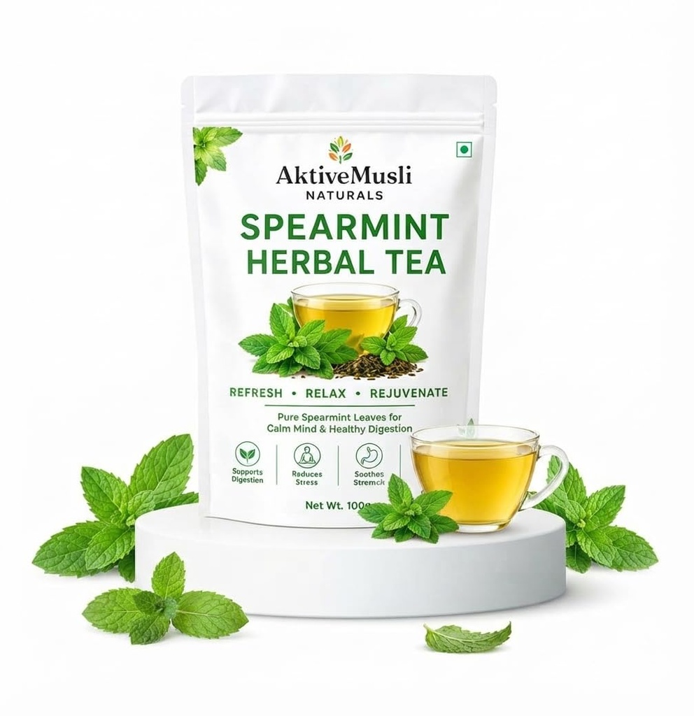 Spearmint Herbal Tea Leaves 100% Natural and antioxidant, PCOD/PCOS Herbal tea