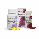HealthAid Omega-3 Fish Oil (750mg) & Chelated Magnesium Glycinate with Zinc (1682mg) – Heart, Brain, Muscle Recovery & Sleep Support | 60 softgels & 60 tablets