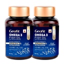 Geofit Omega 3 Fish Oil Capsules with EPA & DHA for Adults, 30Cap.Pack of 2