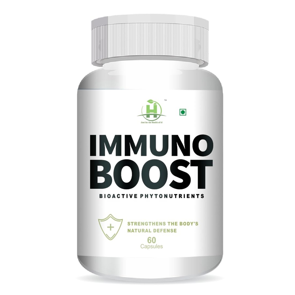 Healthy Nutrition - Just for the Health of it Immuno Boost Capsules Helps to Promote Healthy Immune | Antioxidant (60 Capsules)