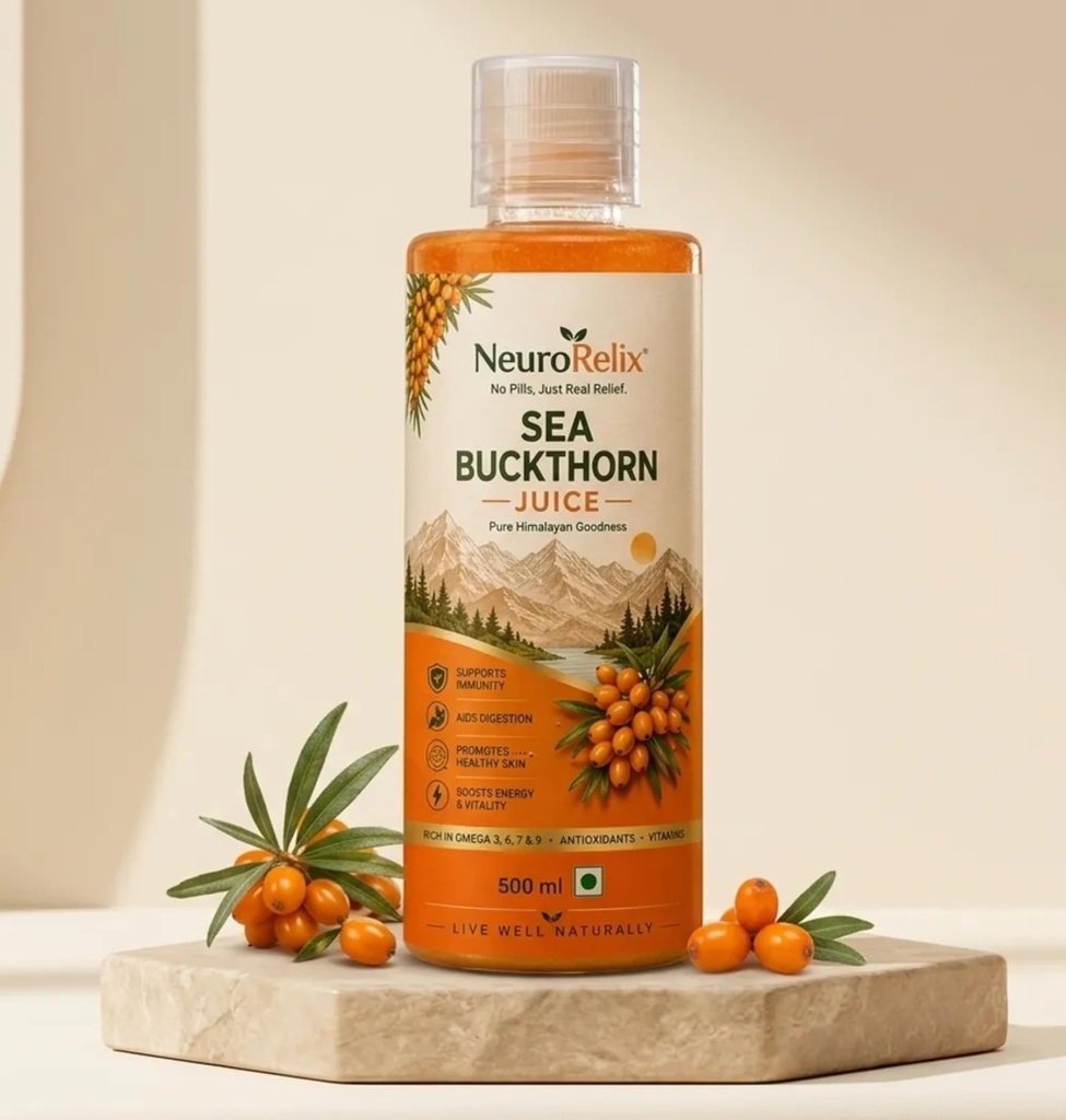 Sea Buckthorn Juice – 500ml | Omega 7-Rich Superfruit | Supports Immunity, Glowing Skin & Gut Health 3, 6 & 9 (Pack of 1)