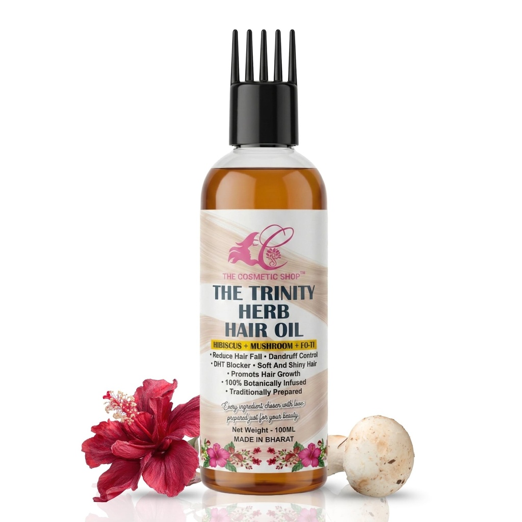 AYURVEDIC HAIR FALL CONTROL Oil & Scalp Nourishment For Men & Women | HIBISCUS+ MUSHROOM+ FO-TI | 100ml