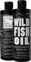 Wild Foods Liquid Omega 3 Fish Oil Supplement, Lemon, 16 oz (2 pk) | Wild Caught, Burpless, Odorless, Non-GMO, Gluten Free | DPA, DHA, EPA Triple Strength Omega-3 Nutrition for Women & Men