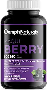 Maqui Berry, 900 mg Aristotelia Chilensis Estratto, 90 capsule 45 giorni di alimentazione, Non OGM, Senza glutine, supplemento per occhi secchi