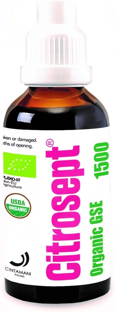 Citrosept Organic GSE, procédé d'extraction de qualité supérieure pour la pureté