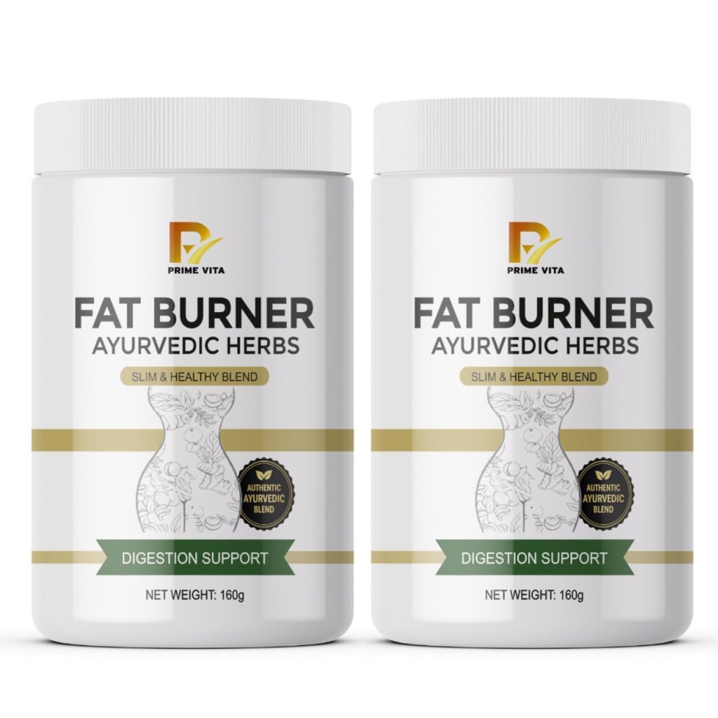 PRIMEVITA Fat Burner Powder | Thermogenic | Supports Weight Management & Boosts Metabolism 160g (PACK-2)