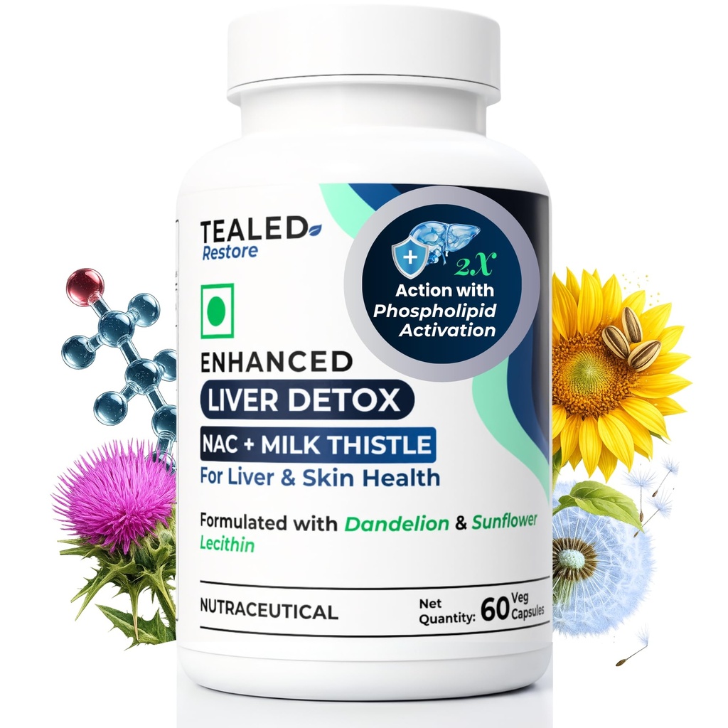 Liver Detox Supplement 30:1 Milk Thistle (80% Silymarin) + 900mg NAC