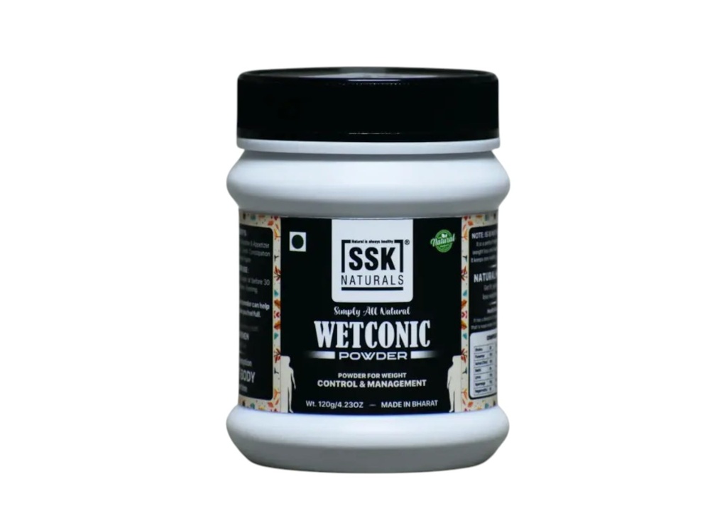 Wetconic Powder 120g | Simply All Natural | Plant Based Herbal Powder | Daily Weight Management Support | No Artificial Colour | Made in Bharat