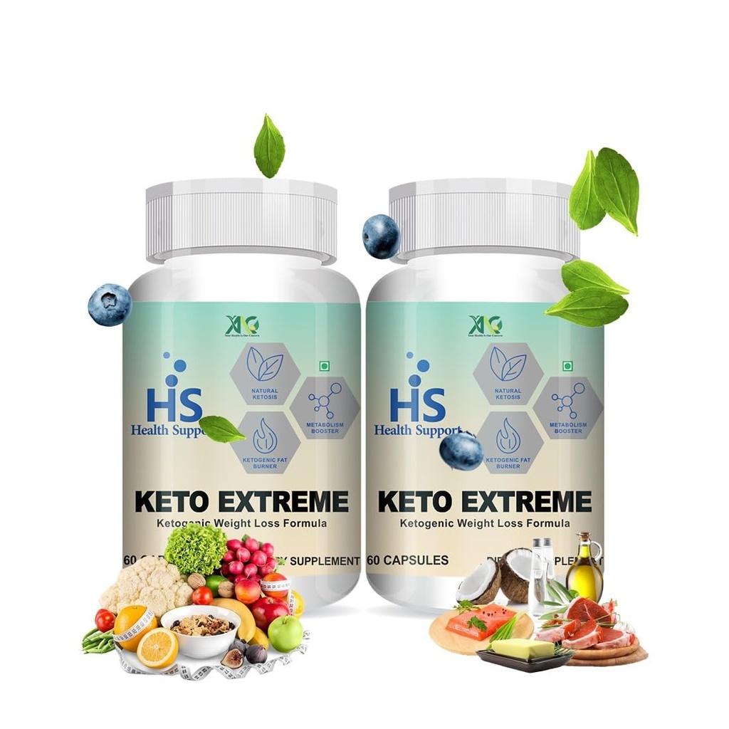 ANC Keto Extreme Ketogenic Weight Loss Formula with Garcinia Cambogia Extract Fat Burner | Metabolism Booster Pack of 2 (60 Capsules)