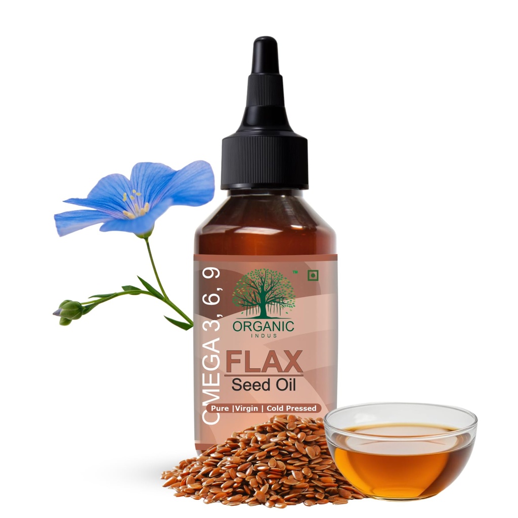 Cold Pressed Flax Seed Oil (Alsi Oil) with Natural Omega 3 6 9 per Serving for Eating, Skin & Hair Care, health, and overall wellness | 30ml (Pack of 1)