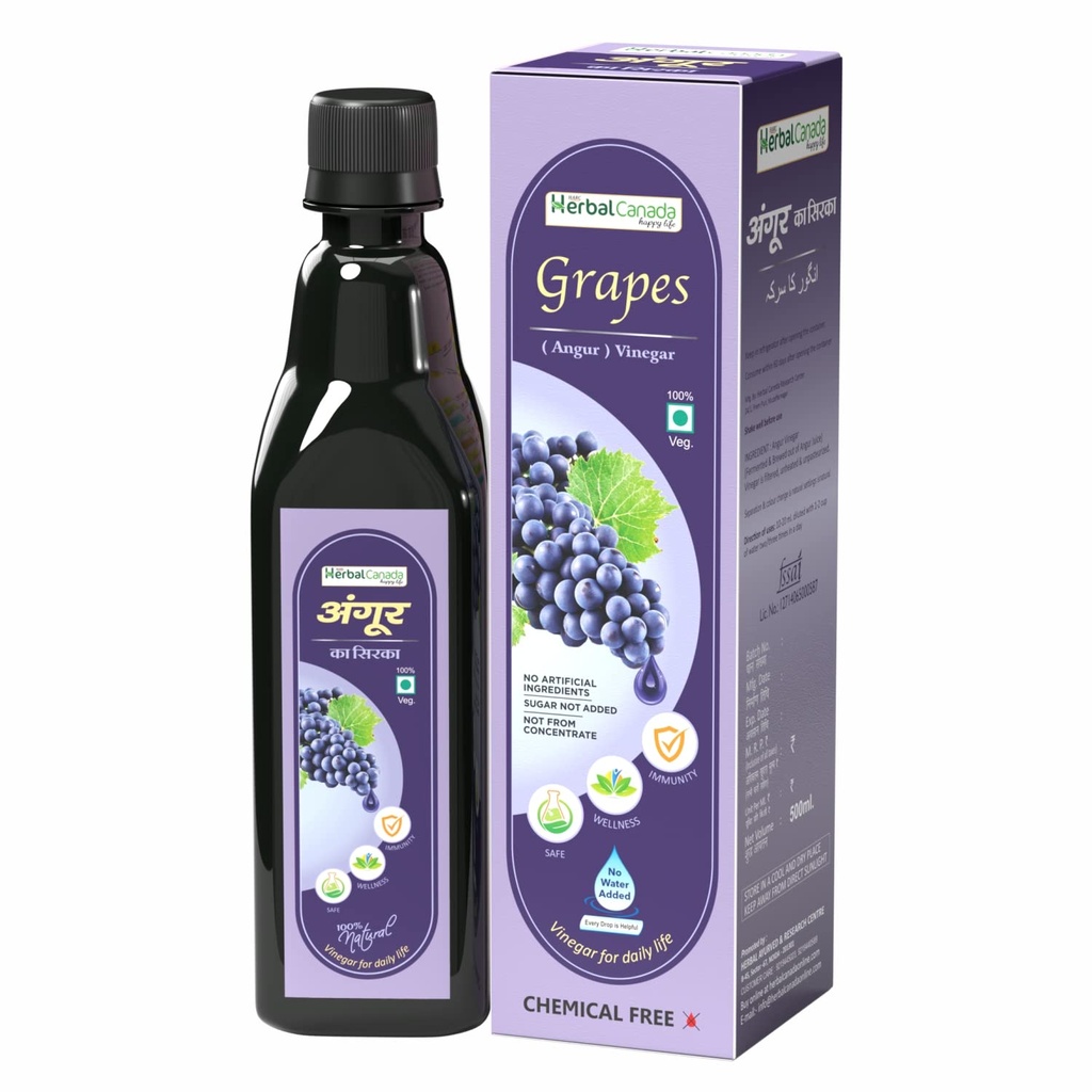 Herbal Canada Grapes Vinegar 500ml (Pack of 3)