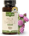 Lignans for Life Milk Thistle Seed Extract Integratore di erbe per cani, 100mg - 60 capsule vegetariane, Canine Liver Health
