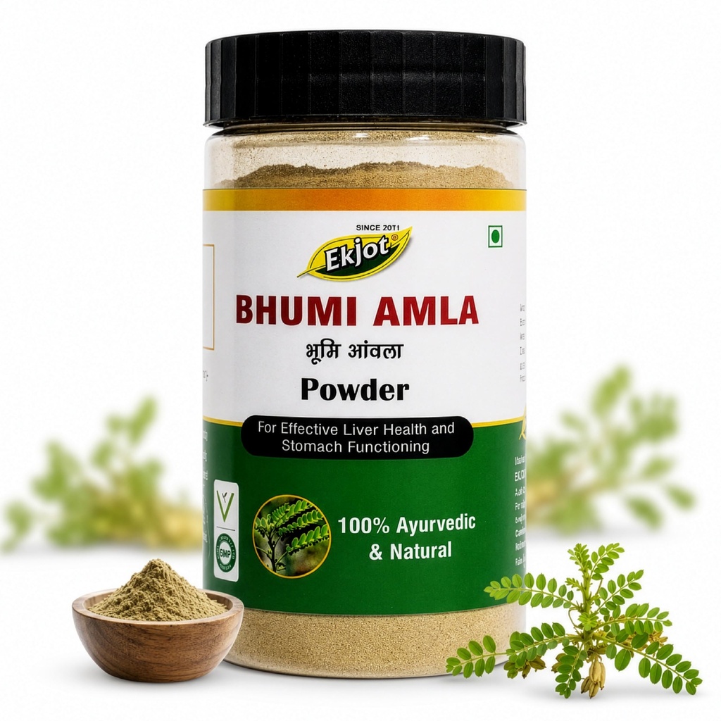 Bhumi Amla Powder/Churn - Organic And Pure Ingredient Extract For Healthy Liver Functioning And Digestive Strength | Enriched With Essential Nutrients | 100gm