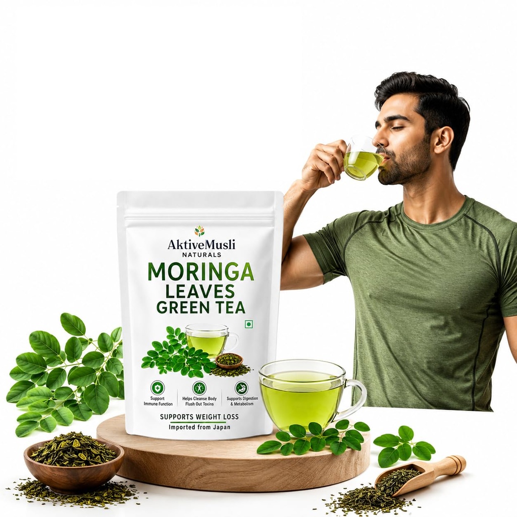 Moringa Tea Skin & Hair Health| Unflavoured Herbal Tea Bags Tin