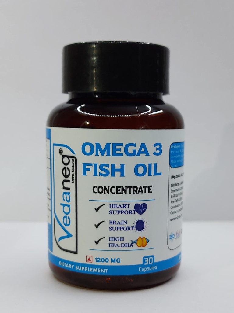 Deep Sea Omega 3 Fish Oil - Omega 3 Supplement Triple Strength 1200 Mg, 30 Fish Oil softgel capsule for Men and Women,