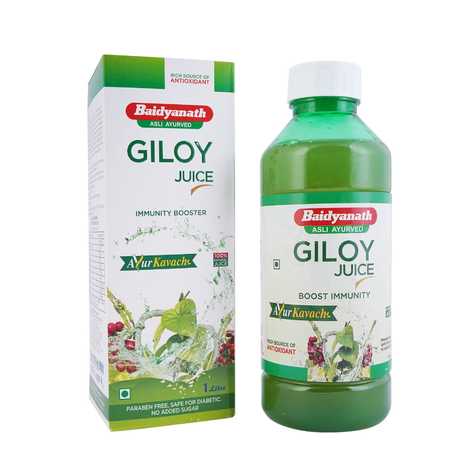 Baidyanath Asli Ayurved Jhansi | Giloy Juice1 Ltr |Natural Immunity Booster |Pure, Natural and 100% Ayurvedic Juice|| Safe for Diabetic| No Added Sugar|Giloy Juice