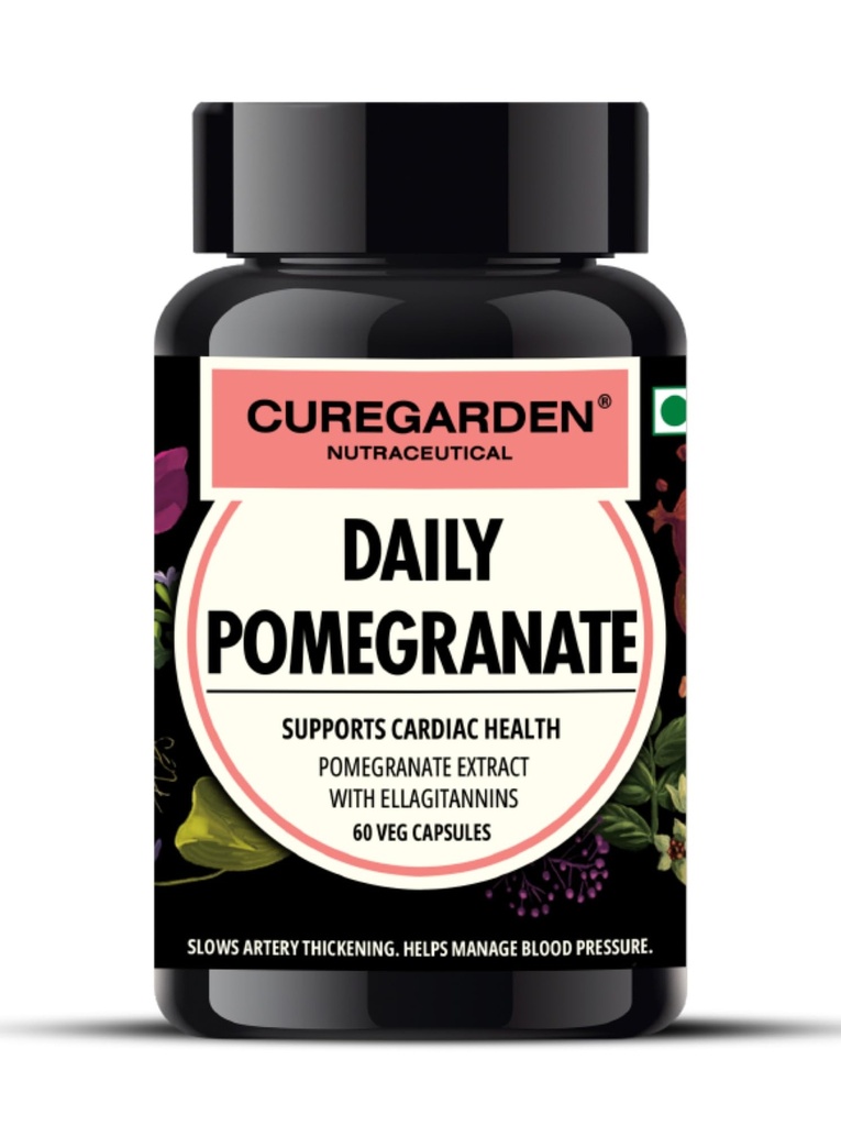 Curegarden Daily Pomegranate Extract 400mg Antioxidant Capsules, 60 Caps