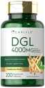 Carlyle DGL Deglycyrrhizinated Licorice Capsules | 200 Count | 4000mg | Vegetarisch, Non-GMO & Gluten kostenlose Ergänzung