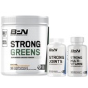 BARE PERFORMANCE NUTRITION BPN Strong Greens Superfood Powder, Giunti forti & Strong Multi-Vitamin Bundle