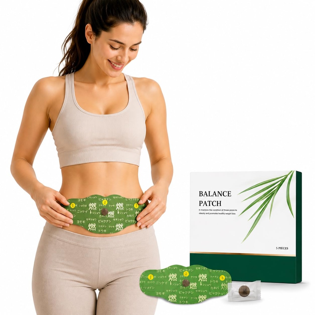 Japanese Herbal Slimming Belly Button Patch for Waist Support | Balance Sticker with Plant Based Formula, Comfortable Adhesive Wear & Easy Topical Body Care | Pack of 5