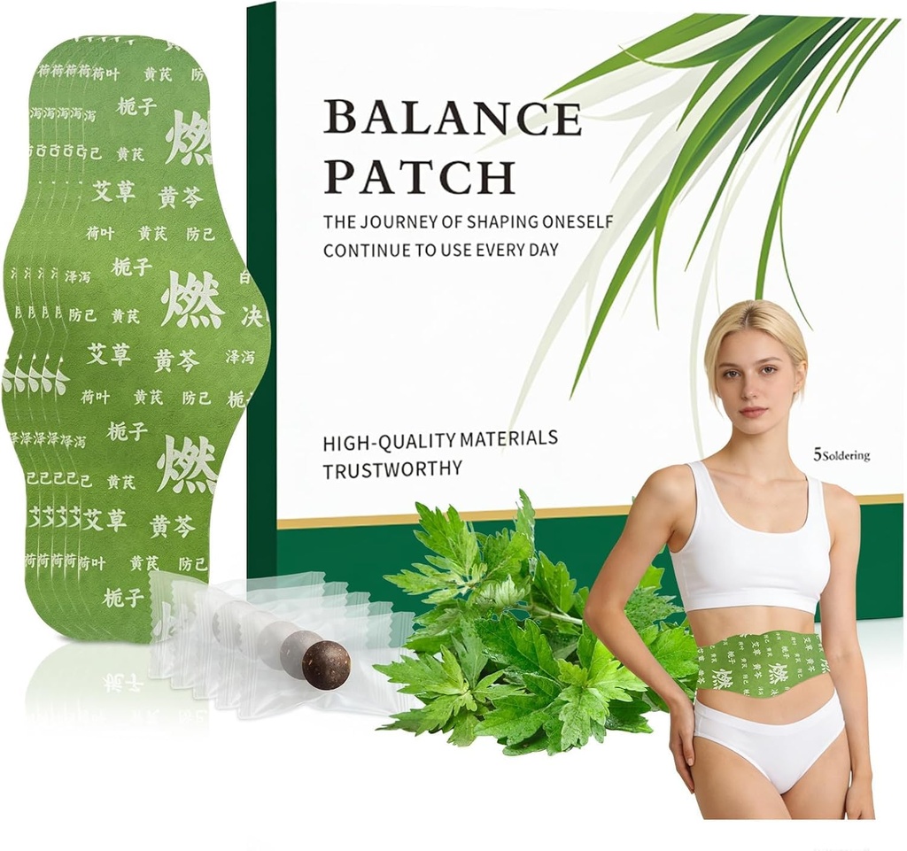 Natural Herbal Balance Belly Patch for Waist Care | Japanese Belly Button Sticker with Plant Based Ingredients, Secure Adhesive Fit & Comfortable Daily Wellness Use | 5 Pcs
