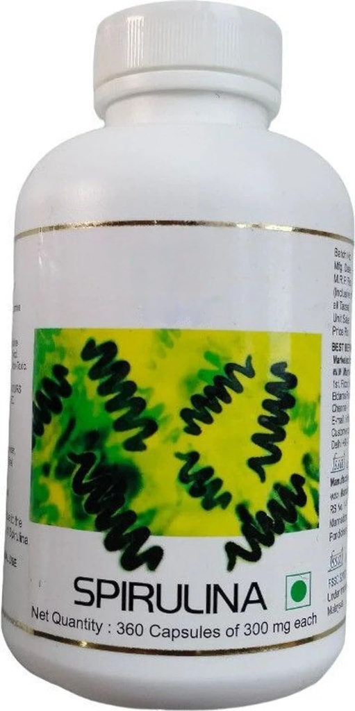 Spirulina Algae Supplement Capsules, 360 Capsules | Daily Dietary Supplement for Wellness Support
