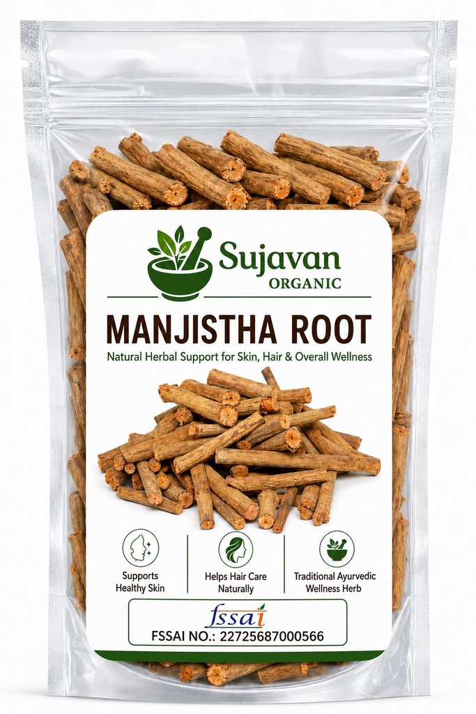 Manjistha Root Stick | Indian Madder/Majith | Natural Support for Skin, Hair & Wellness | Manjishtha, Manjishta, Manjista (50 gm)